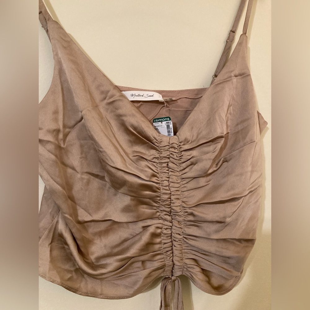 Satin Crop Tank (NWT)